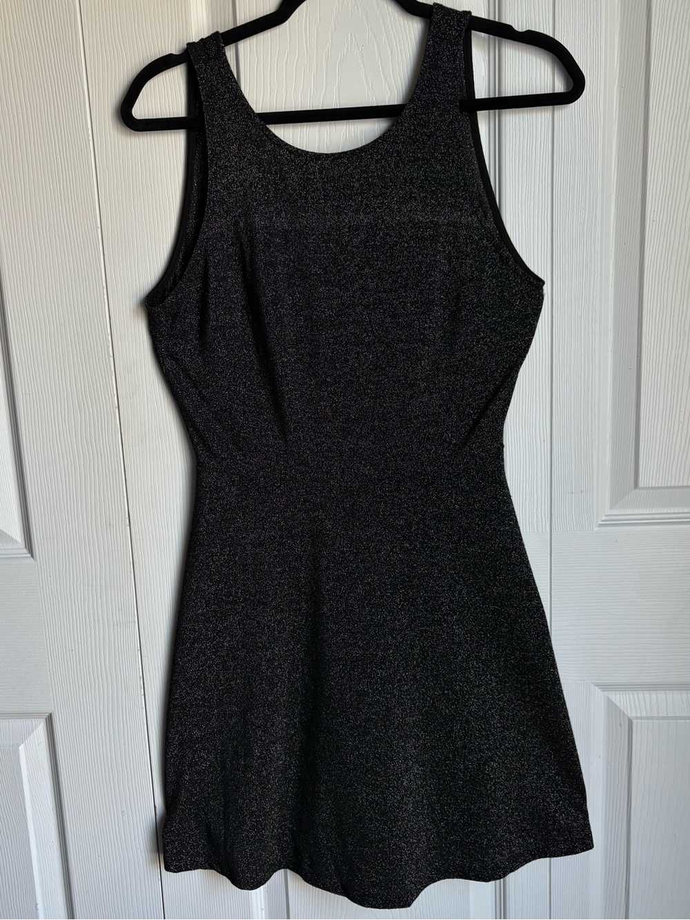 Forever 21 Black Sparkle Sleeveless Fit-and-Flare Dress Size U.S. 10 No flaws